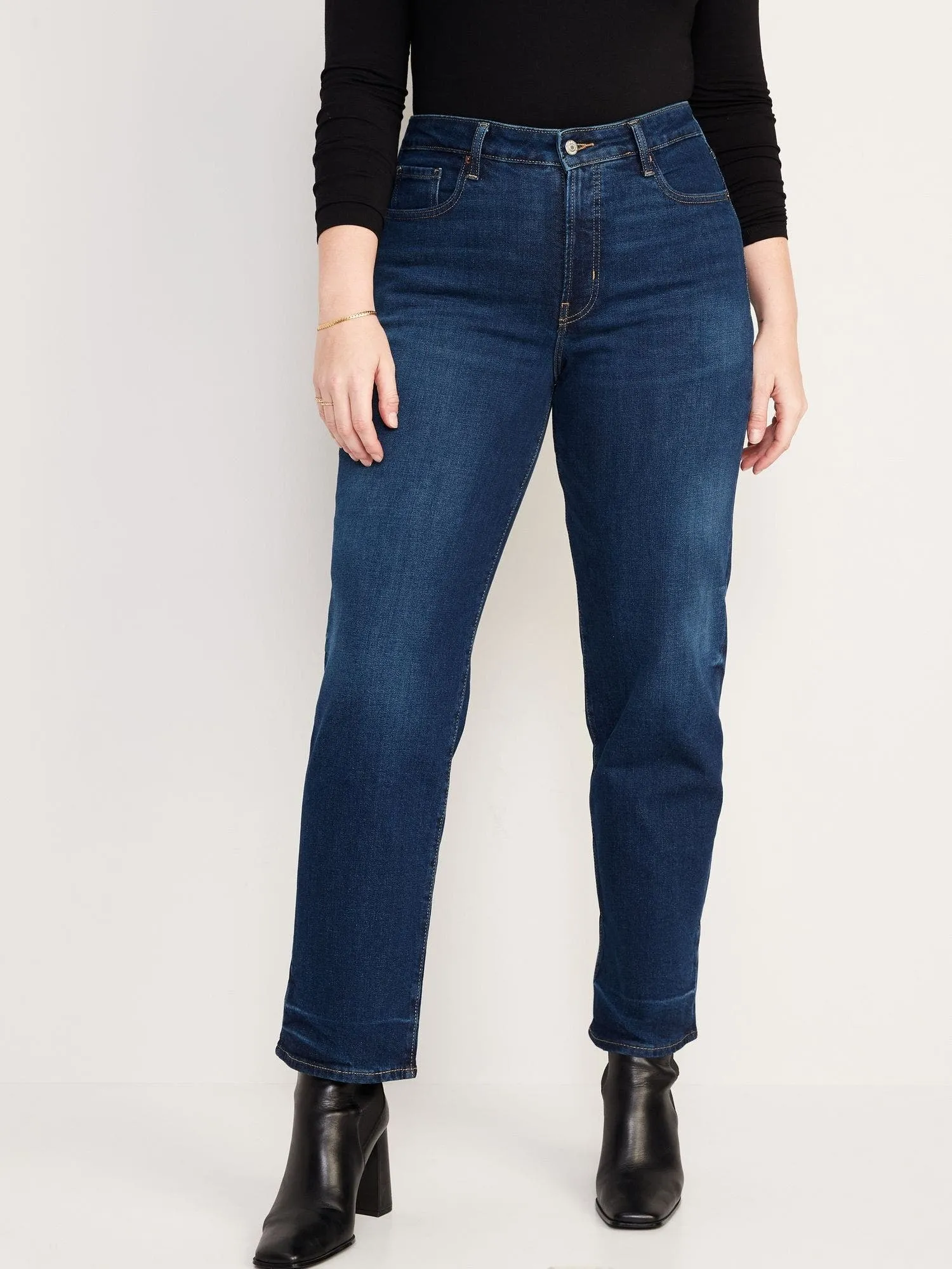 OLD NAVY Jeans Straight Tiro Alto OG Old Navy Mujer