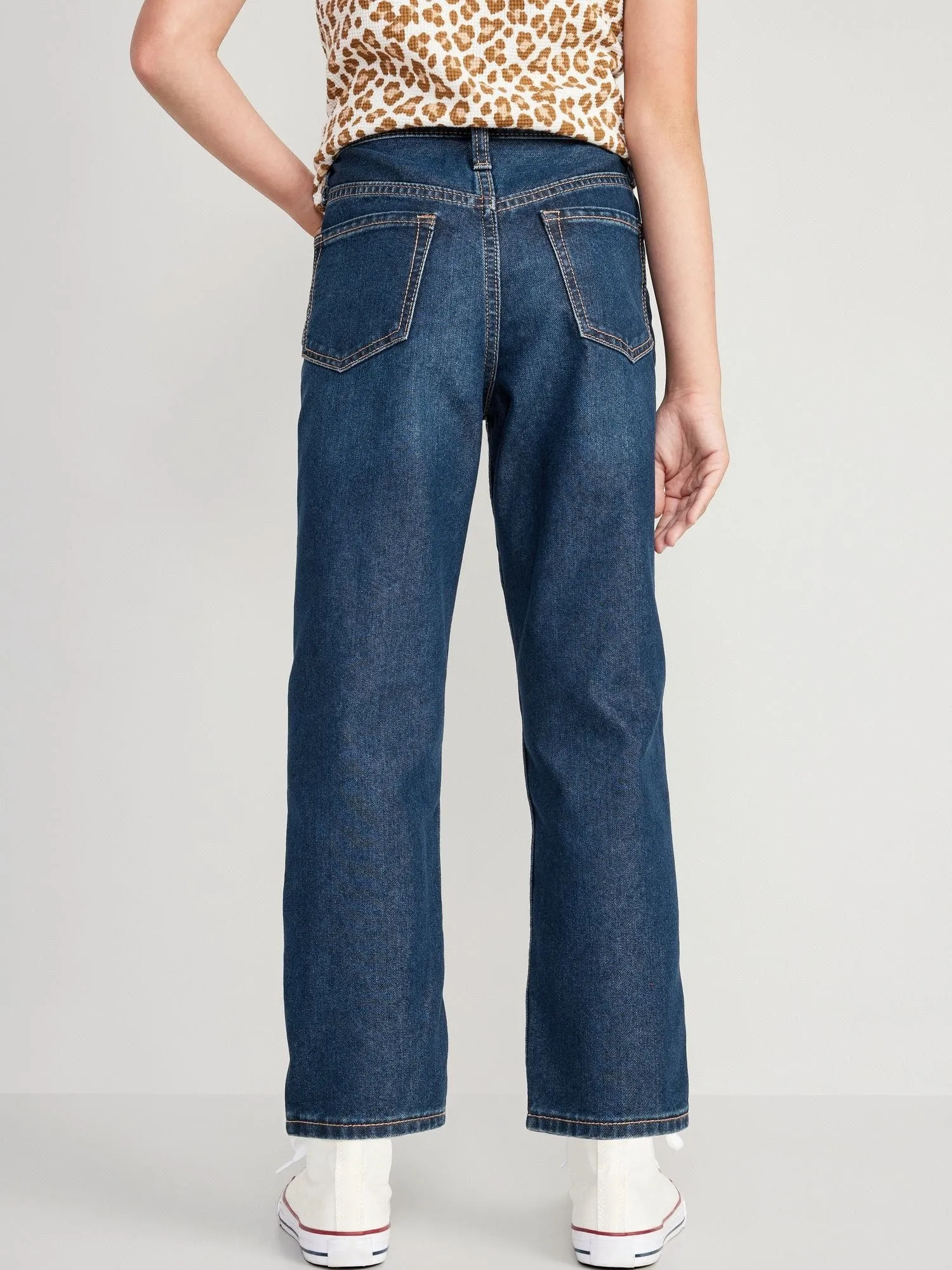 OLD NAVY Jeans Straight Tiro Alto Old Navy Niña