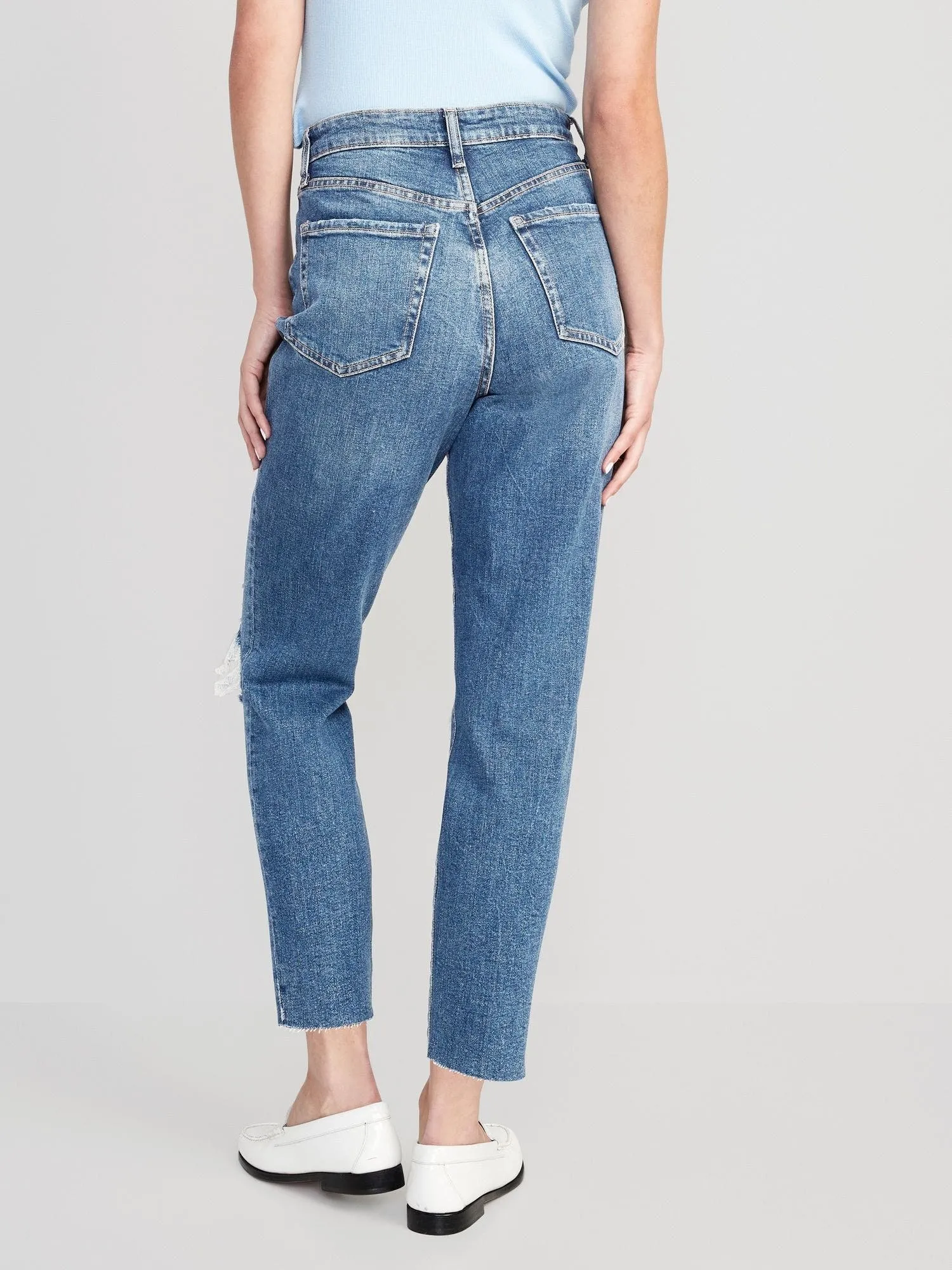 OLD NAVY Jeans Straight Tiro Alto Old Navy OG Mujer