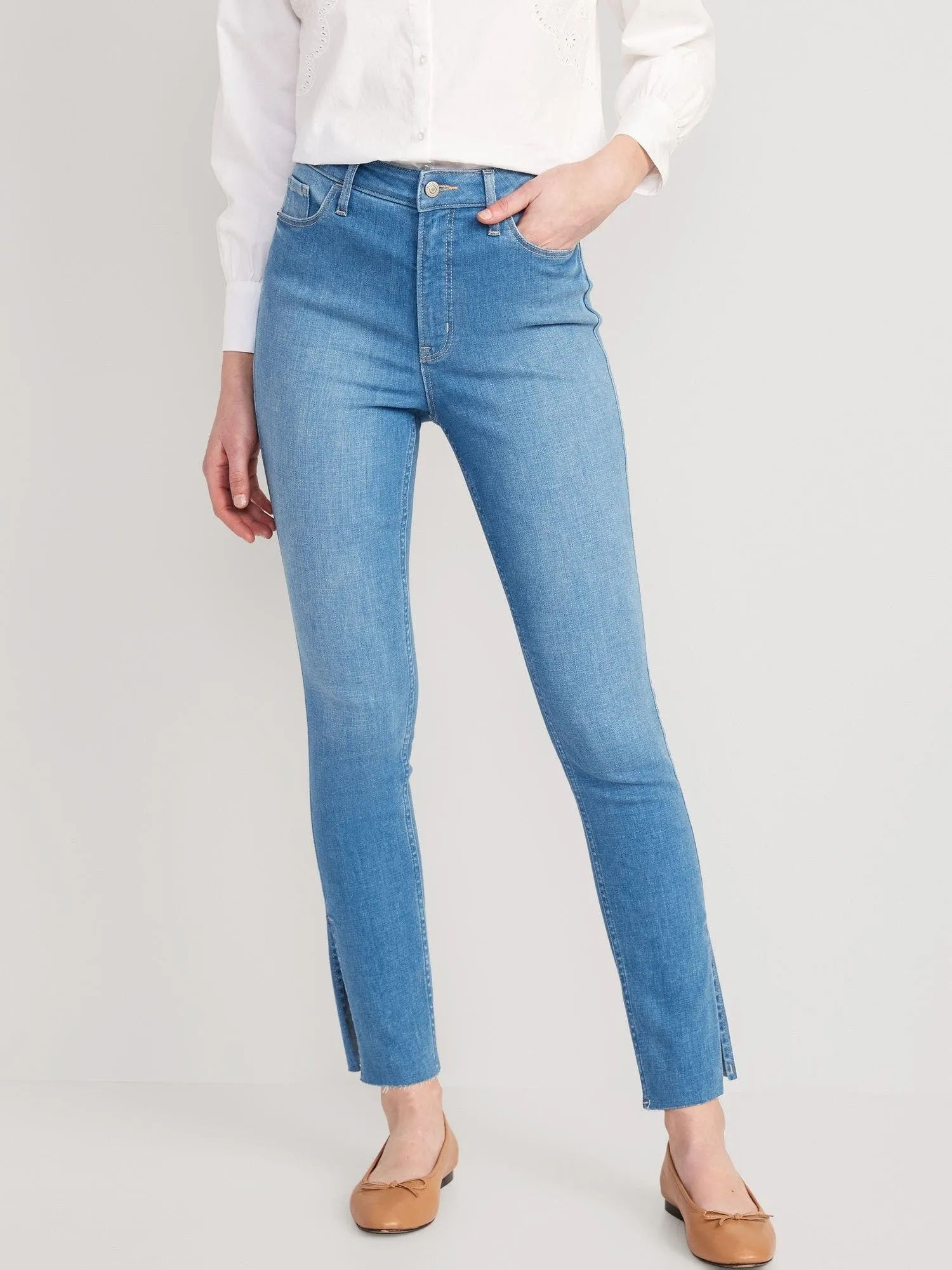 OLD NAVY Jeans Tiro Alto Old Navy Rockstar Mujer