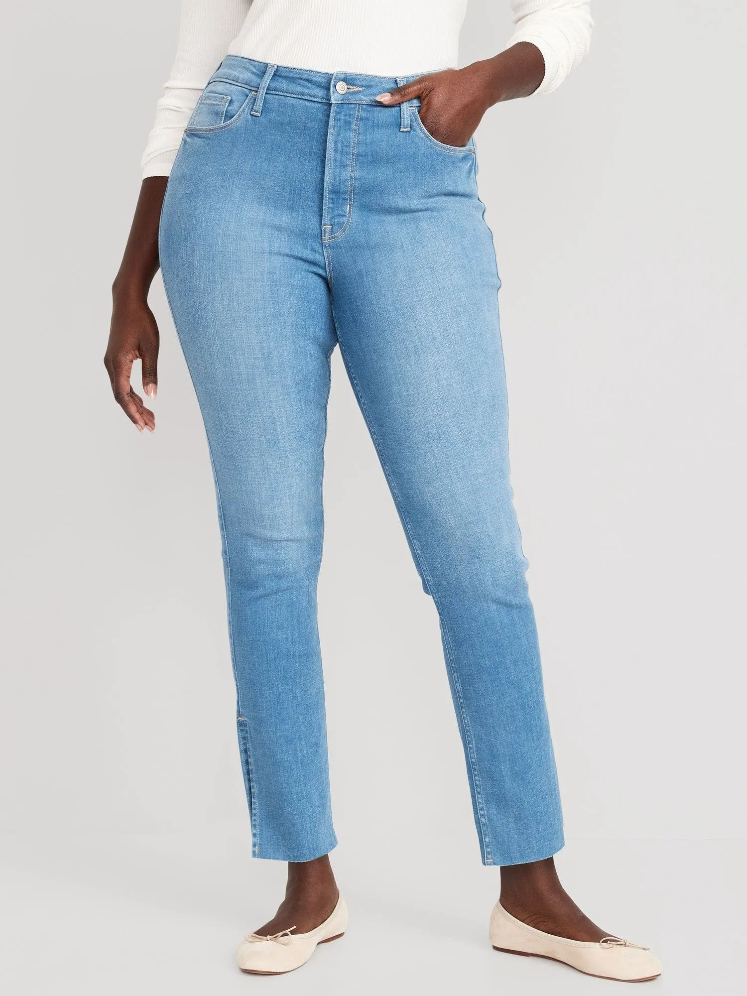 OLD NAVY Jeans Tiro Alto Old Navy Rockstar Mujer