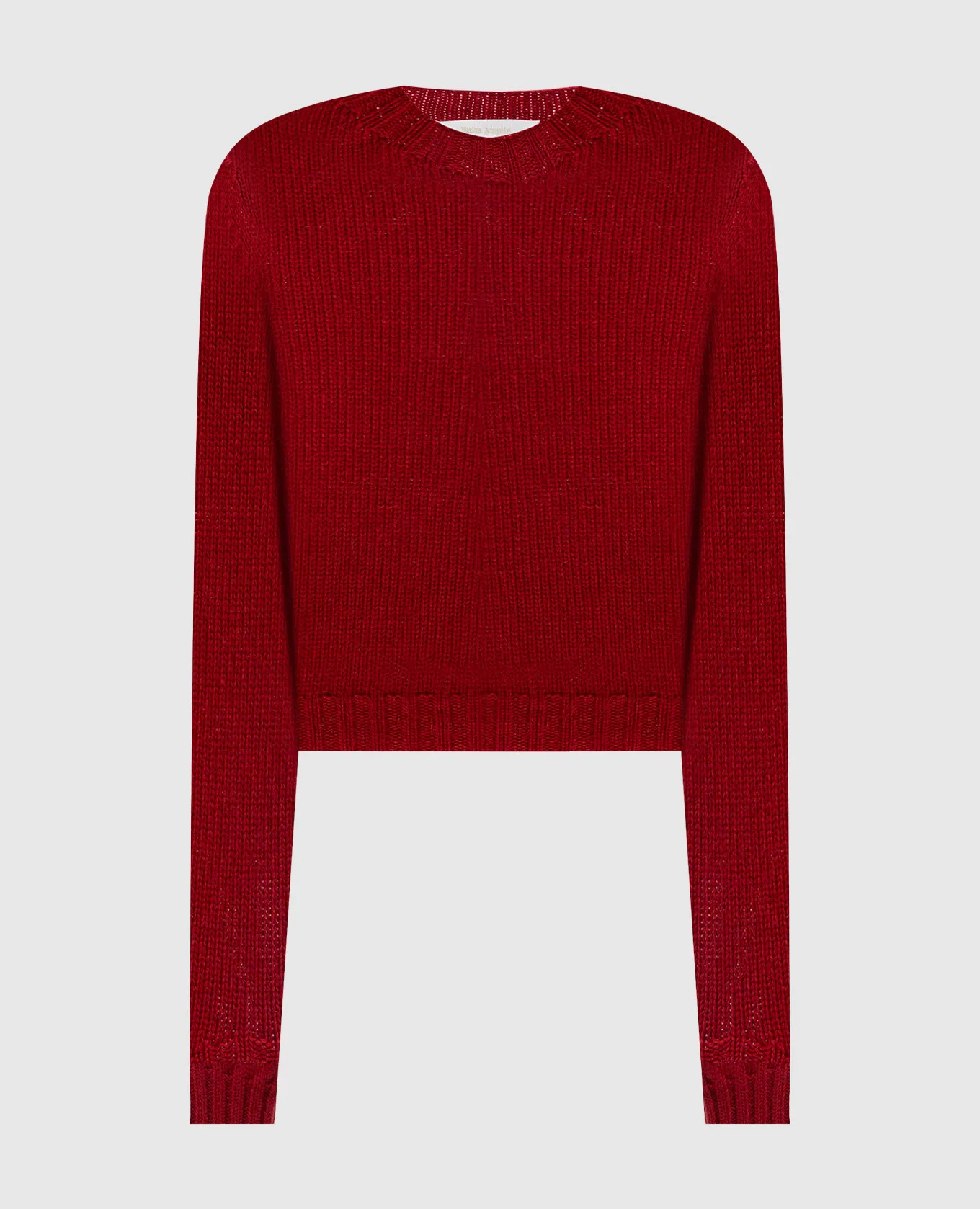 Palm Angels Red wool and cashmere logo jumper