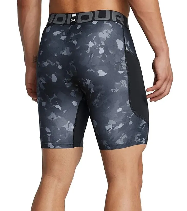 pantalones cortos Under Armour HeatGear Armour Printed Compression - Black/White - men´s