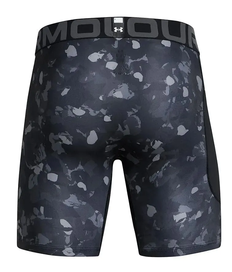 pantalones cortos Under Armour HeatGear Armour Printed Compression - Black/White - men´s