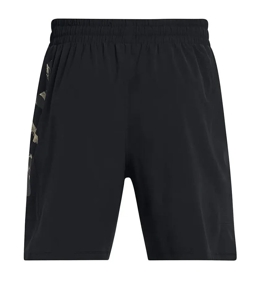 pantalones cortos Under Armour Zone Woven - Black/White - men´s