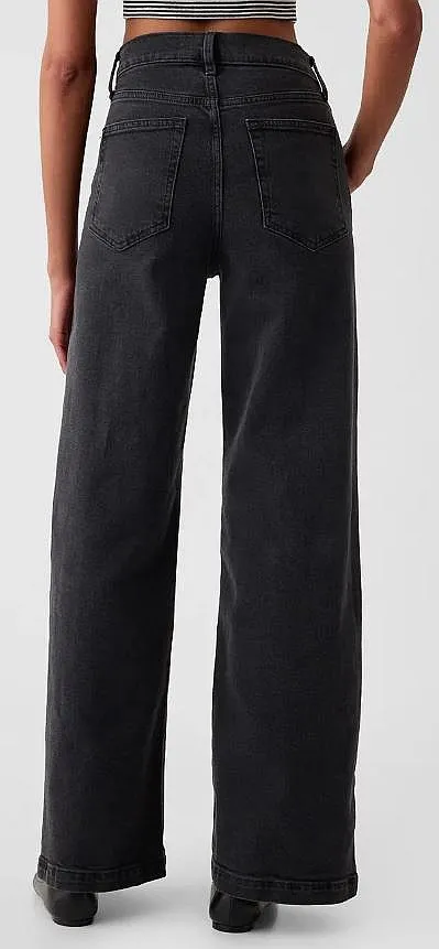 pantalones vaqueros GAP Stride High Rise Wide - Saville/Washed Black - women´s