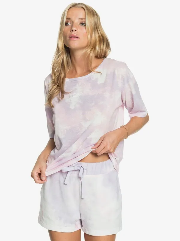 Pantalón corto ROXY Short chándal Tie- Dye para Mujer Magic Hour ORCHID PETAL NO FLOWERS FLY T (pfj8) Ref. ERJNS03319 lila degra