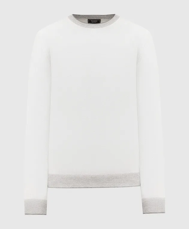 Peserico White wool, cashmere and silk jumper