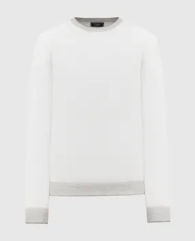 Peserico White wool, cashmere and silk jumper