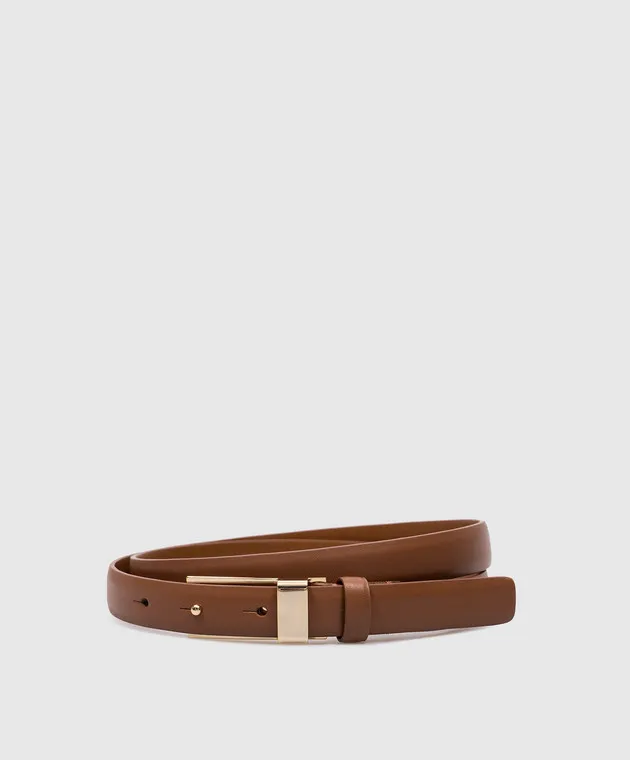 Philosophy di Lorenzo Serafini Brown leather belt with logo