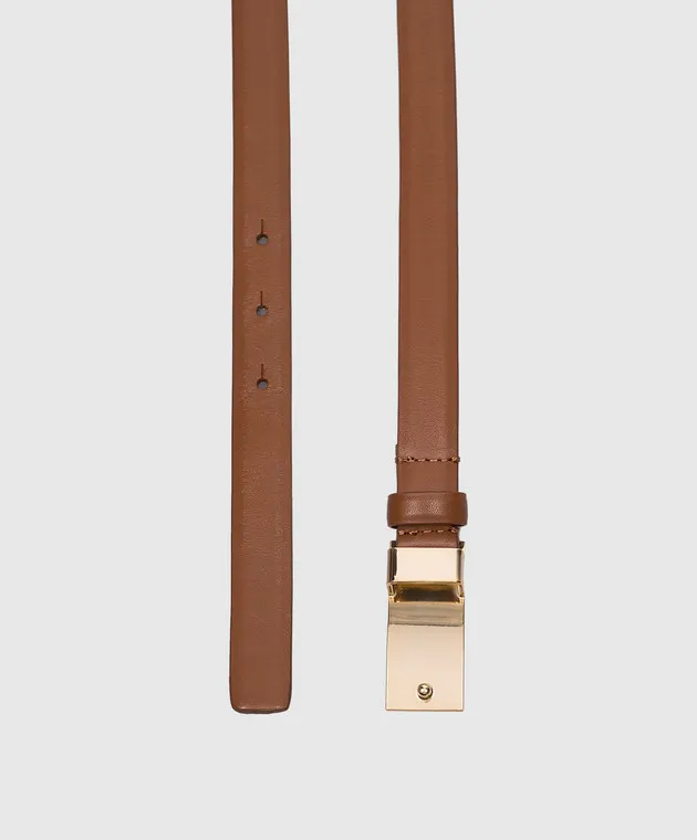 Philosophy di Lorenzo Serafini Brown leather belt with logo