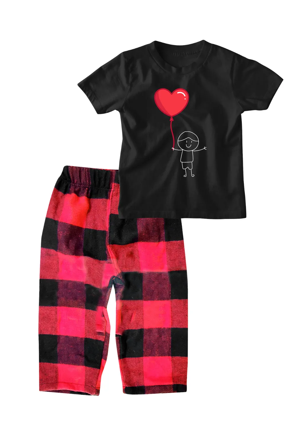 Pijama Kids franela. Love globo