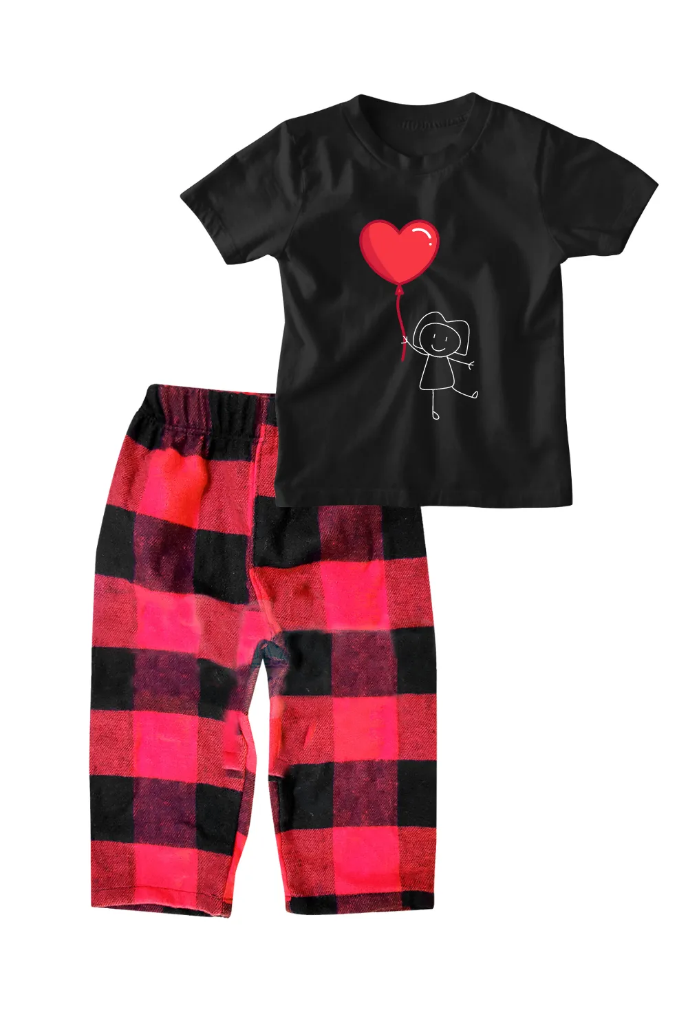 Pijama Kids franela. Love globo