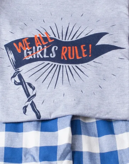 Pijama para dama manga larga “WE ALL GIRLS RULE!” TWINS