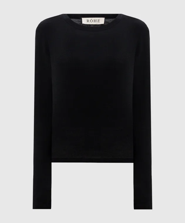 Rohe Black ribbed wool jumper