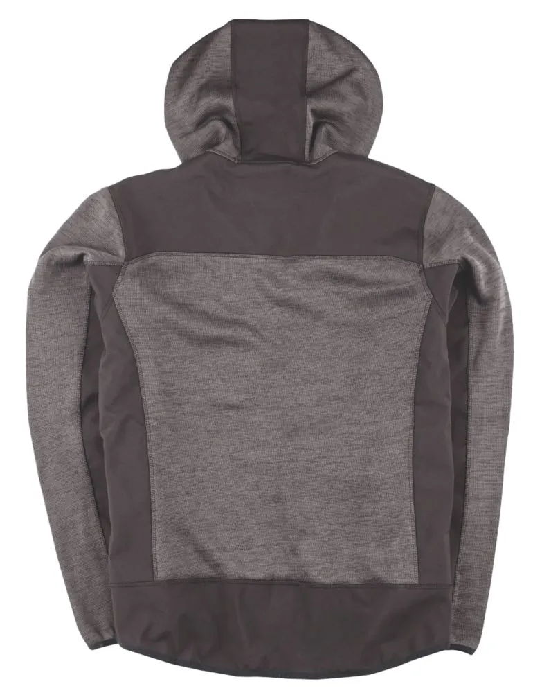 Site Rowan, sudadera de punto softshell con capucha, gris oscuro/negro, talla M (pecho 38-40