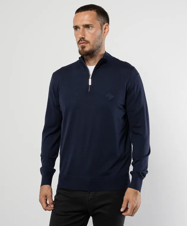 Stefano Ricci Blue woolen jumper