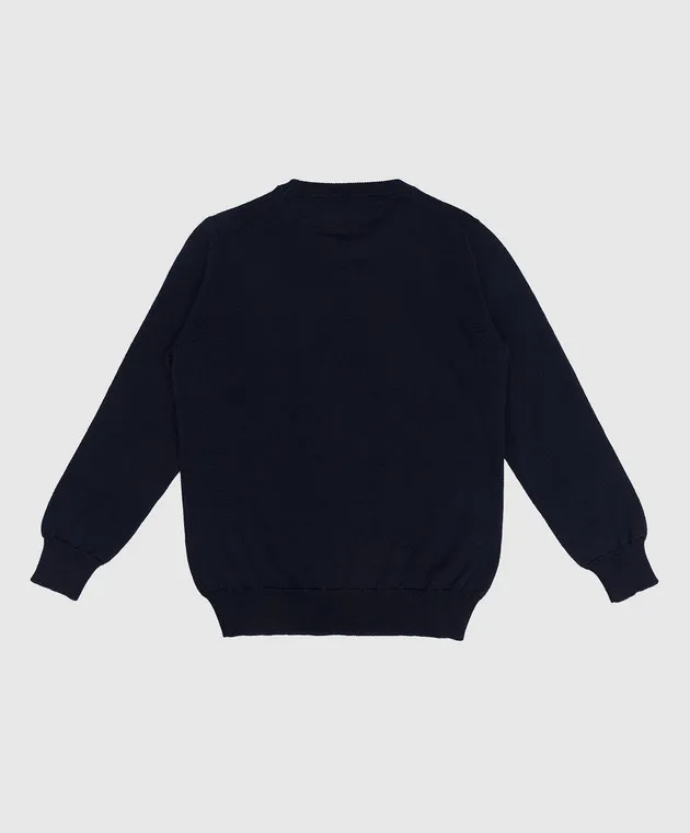 Stefano Ricci Children's blue woolen jumper