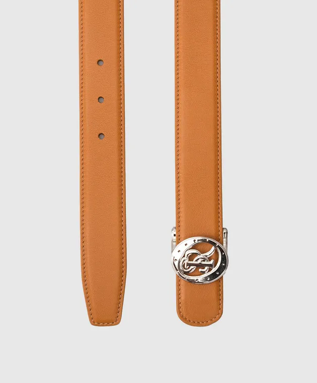 Stefano Ricci Children's orange leather belt