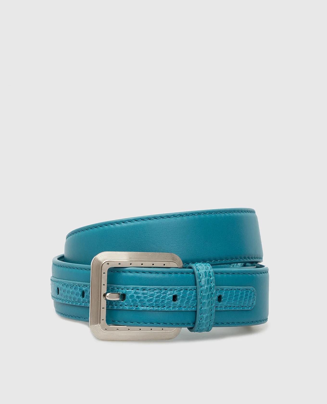 Stefano Ricci Children's turquoise leather belt