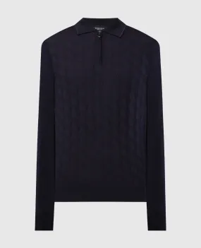 Stefano Ricci Purple jumper made of cashmere and silk in a textured pattern