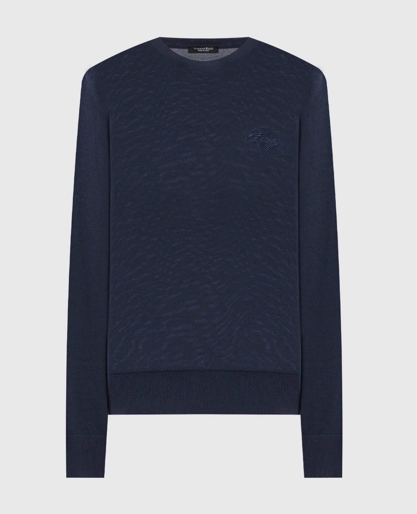 Stefano Ricci Purple wool jumper with logo