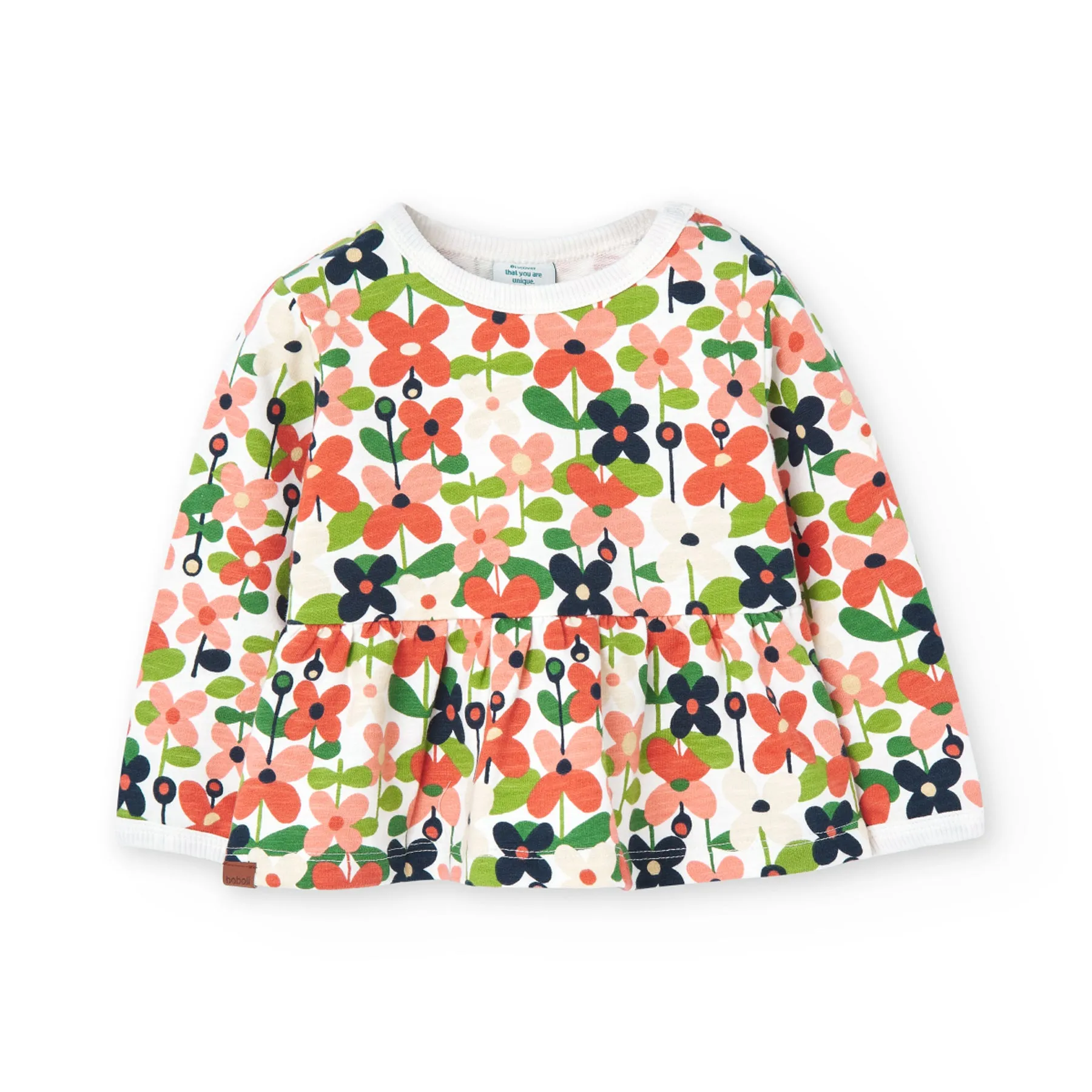 Sudadera Felpa Estampado Flores Para Niña BOBOLI