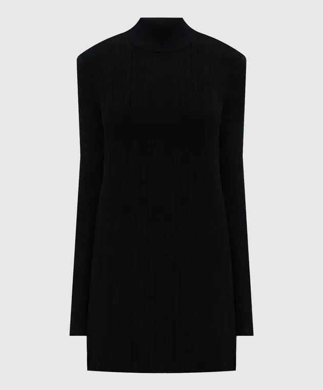 Twinset Black elongated jumper with pleating