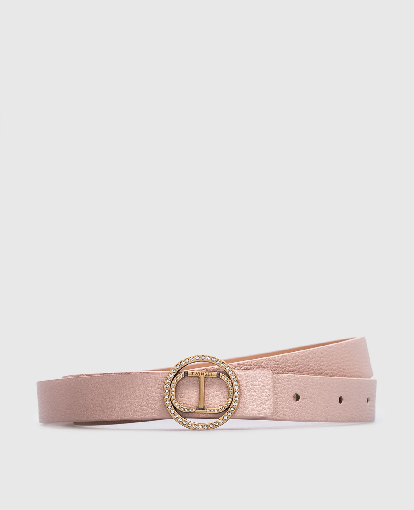 Twinset Pink belt with logo and crystals