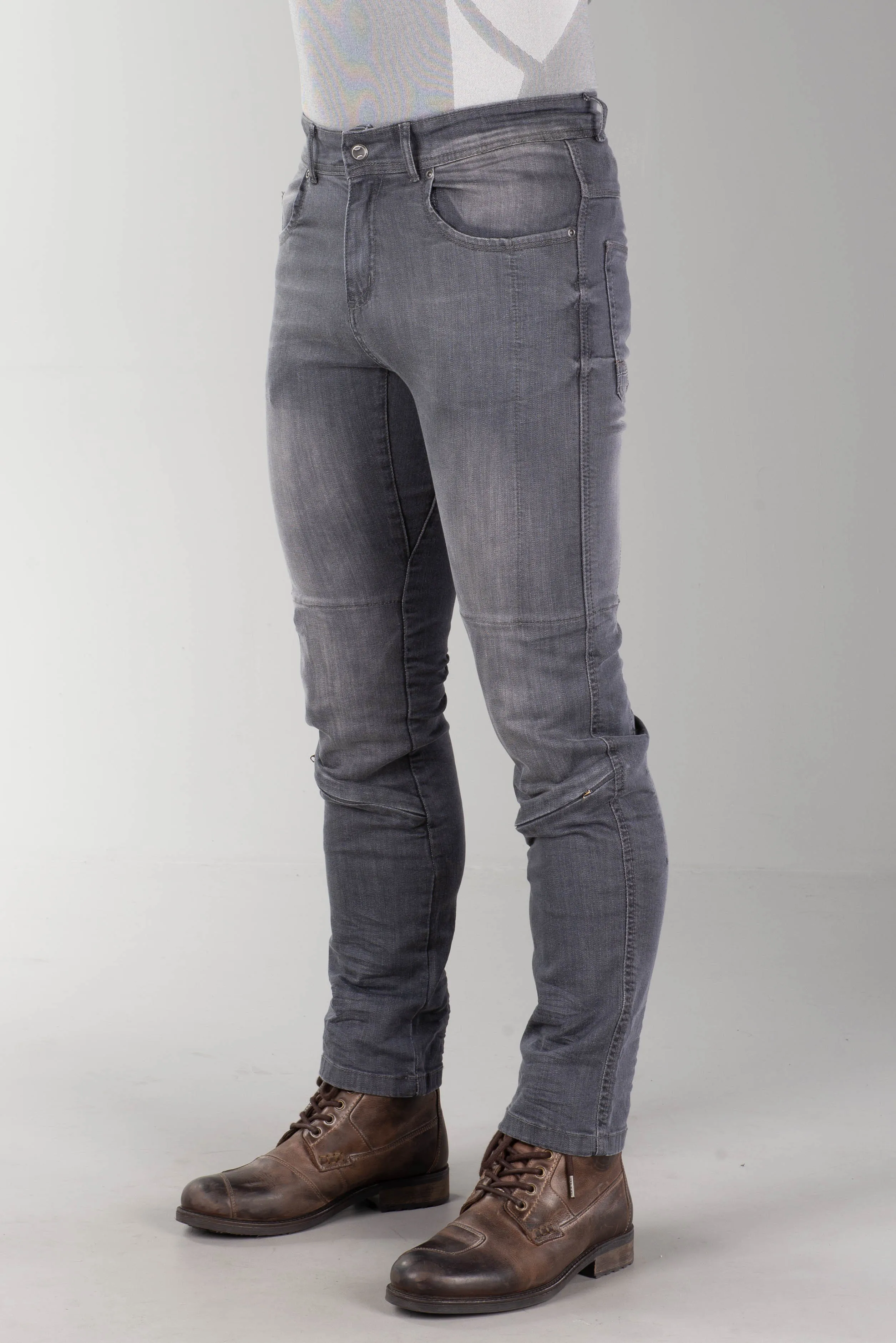 Vaqueros de Moto Macna Stone Slim Grises