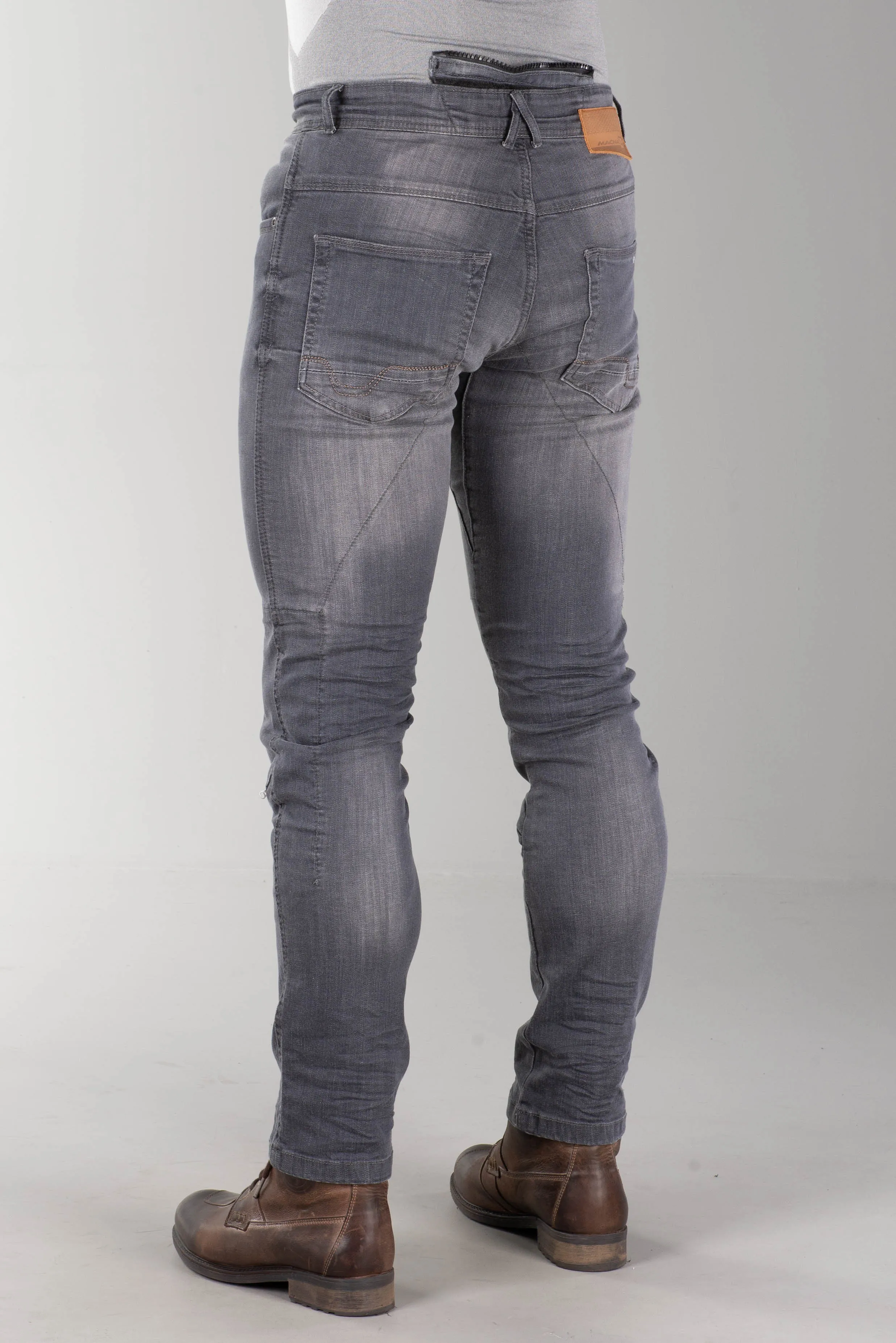 Vaqueros de Moto Macna Stone Slim Grises