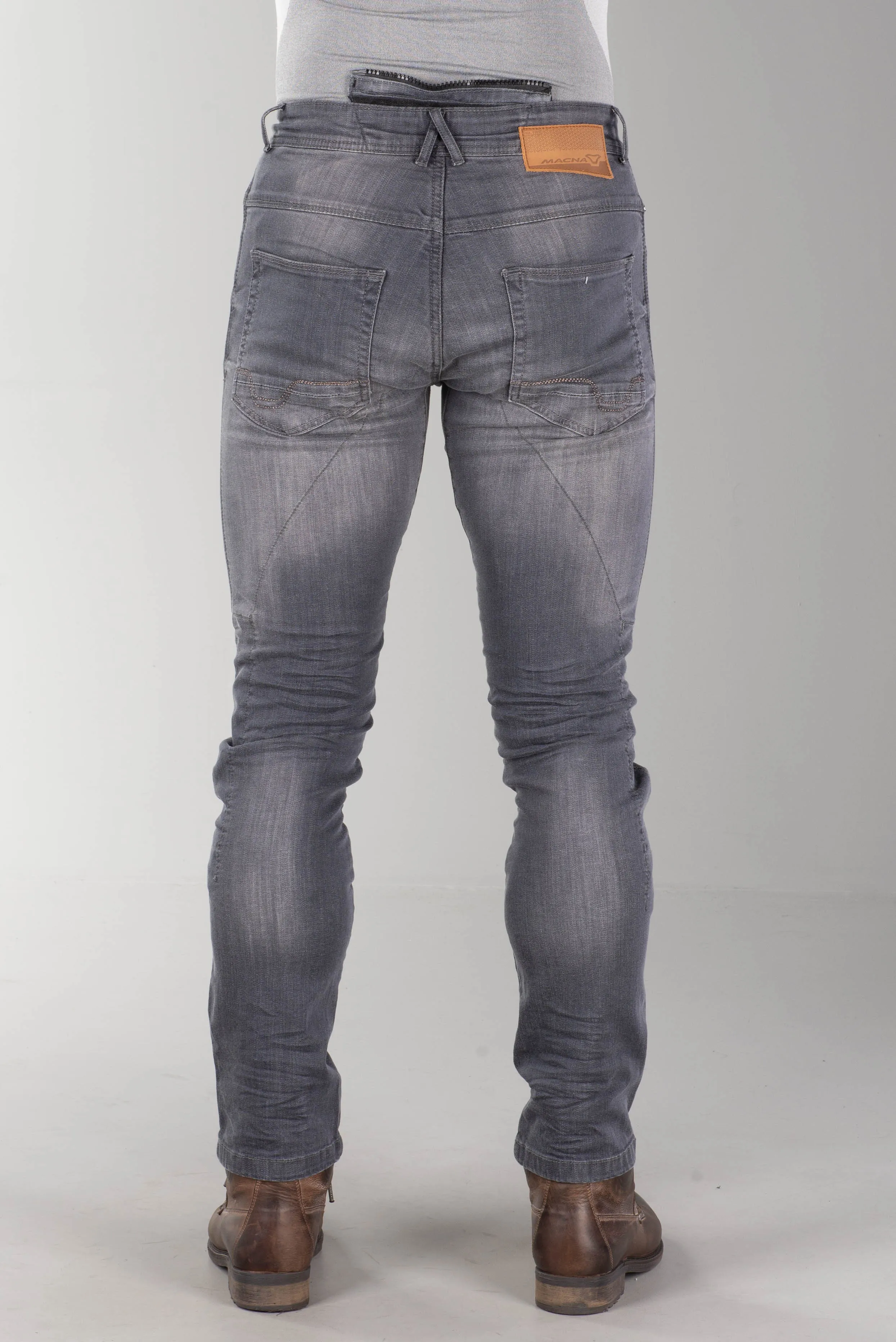 Vaqueros de Moto Macna Stone Slim Grises