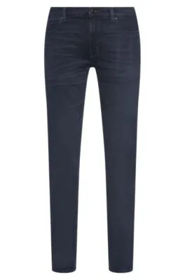 Vaqueros extra slim fit de denim elástico negro azulado